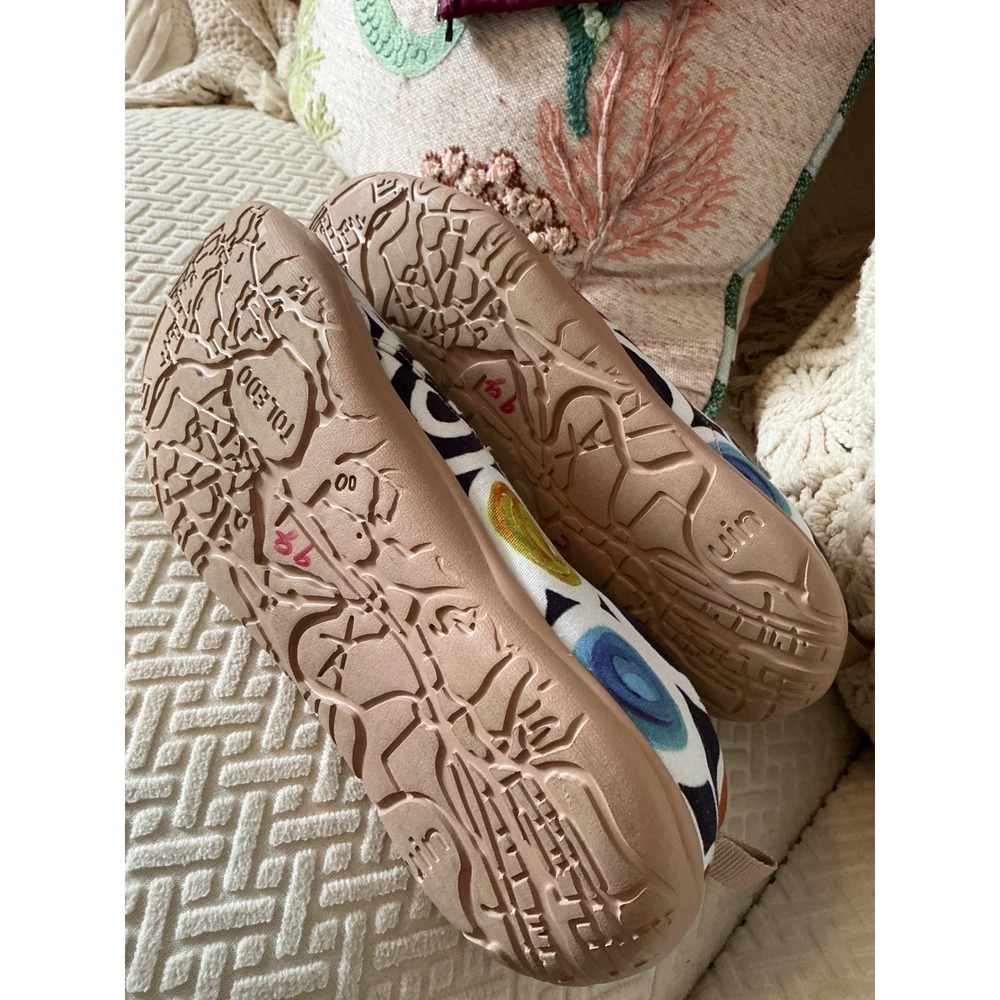 NWOT UIN OOPSY DAISY PRINT ARTISTIC casual slip on walking travel shoe size 10.5 - Picture 7 of 8